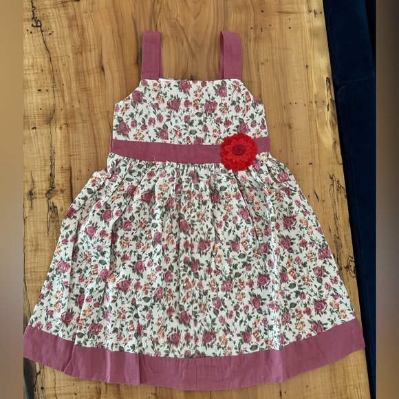 Raj Pink floral Sundress Sleeveless Square Neck - Picture 1 of 3